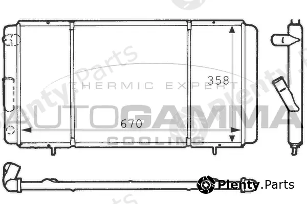 Autogamma 100863 — Radiator, engine cooling