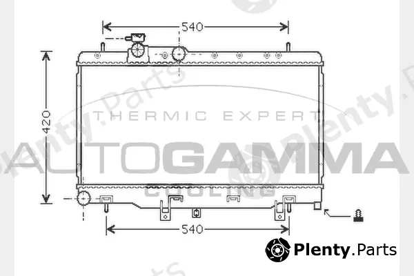 Autogamma 104475 — Radiator, engine cooling