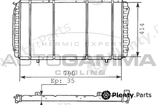 Autogamma 100191 — Radiator, engine cooling