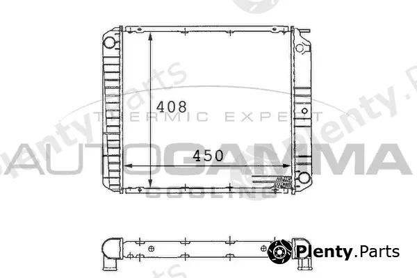 Autogamma 101091 — Radiator, engine cooling