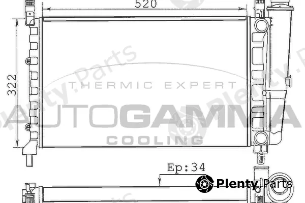 Autogamma 100317 — Radiator, engine cooling