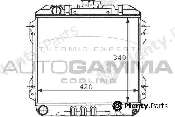 Autogamma 100998 — Radiator, engine cooling