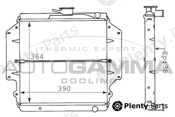 Autogamma 100946 — Radiator, engine cooling