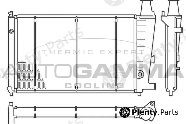 Autogamma 100164 — Radiator, engine cooling