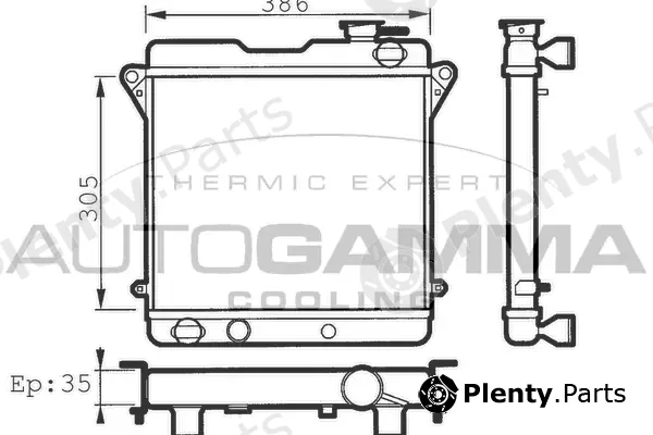 Autogamma 100250 — Radiator, engine cooling