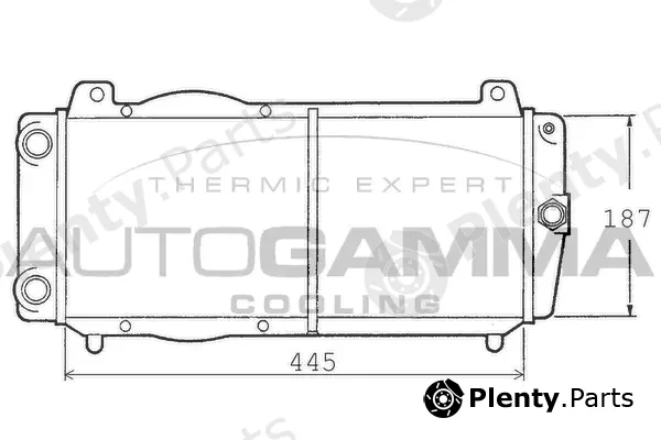 Autogamma 100439 — Radiator, engine cooling