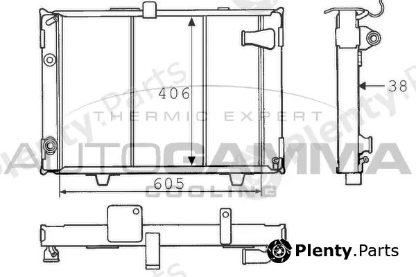 Autogamma 100805 — Radiator, engine cooling