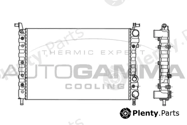 Autogamma 101189 — Radiator, engine cooling