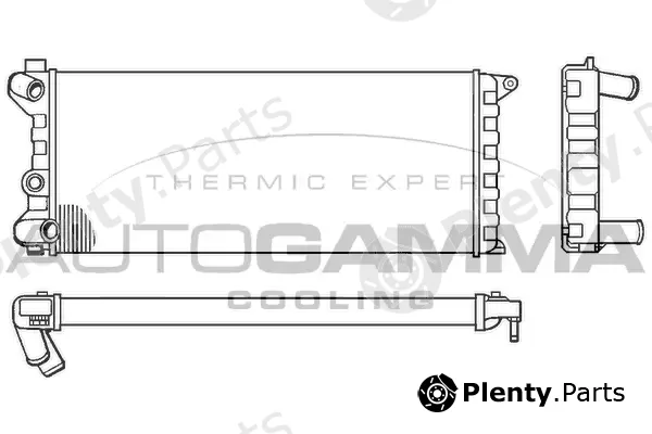 Autogamma 100078 — Radiator, engine cooling
