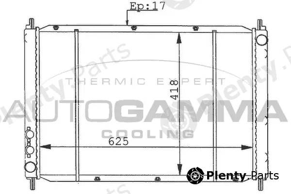 Autogamma 100424 — Radiator, engine cooling