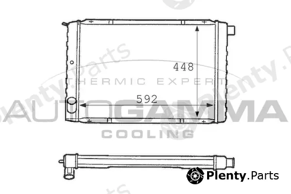 Autogamma 101098 — Radiator, engine cooling