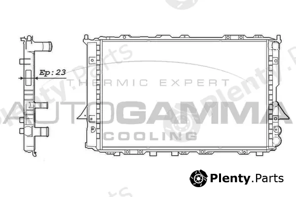Autogamma 100056 — Radiator, engine cooling