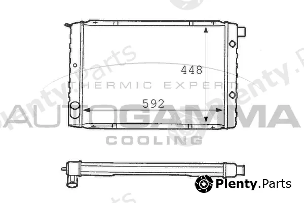 Autogamma 101099 — Radiator, engine cooling