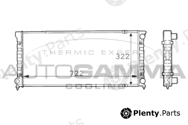 Autogamma 101070 — Radiator, engine cooling
