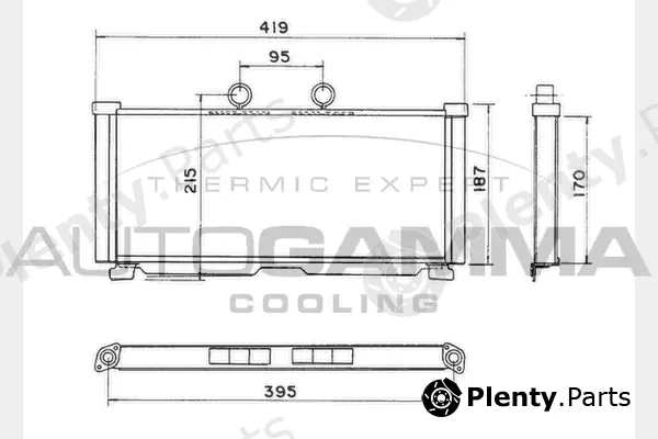 Autogamma 104336 — Radiator, engine cooling