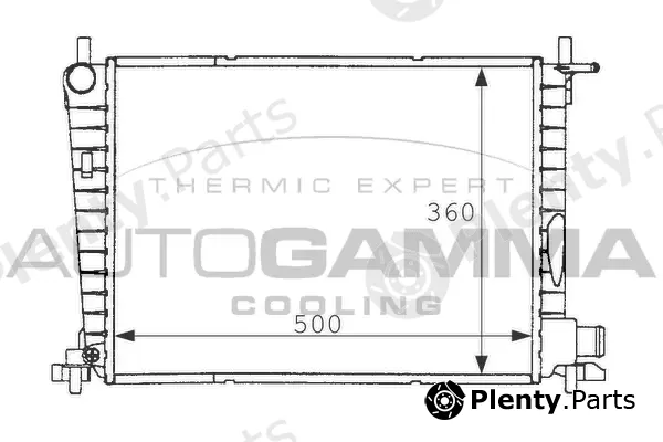 Autogamma 101199 — Radiator, engine cooling