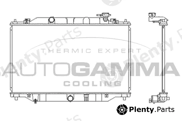 Autogamma 107280 — Radiator, engine cooling