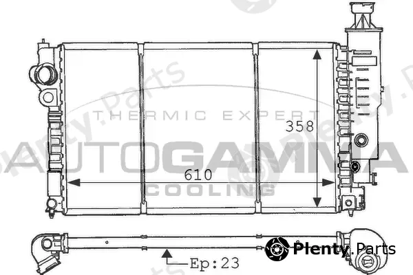 Autogamma 100774 — Radiator, engine cooling
