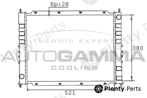 Autogamma 100422 — Radiator, engine cooling