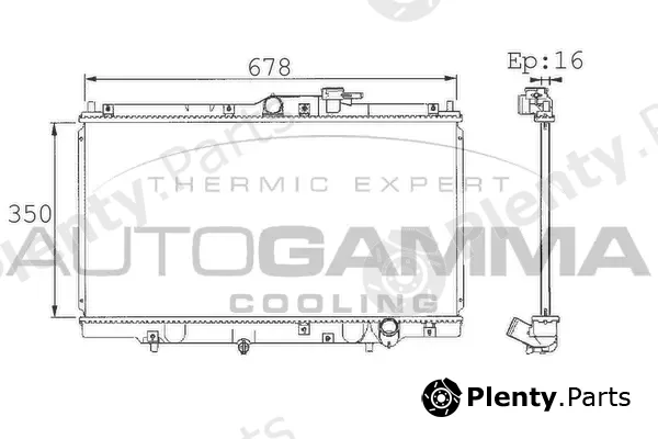 Autogamma 101369 — Radiator, engine cooling