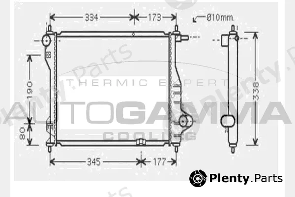 Autogamma 104630 — Radiator, engine cooling