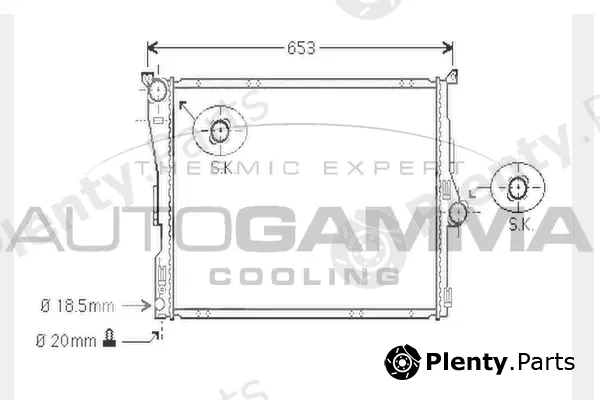 Autogamma 104502 — Radiator, engine cooling