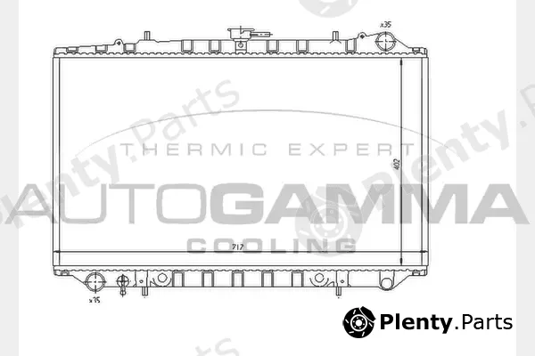 Autogamma 104312 — Radiator, engine cooling