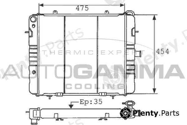 Autogamma 100720 — Radiator, engine cooling