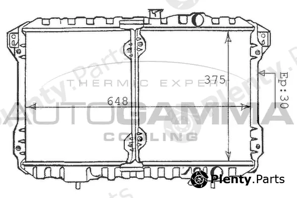 Autogamma 100584 — Radiator, engine cooling