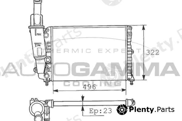 Autogamma 100458 — Radiator, engine cooling