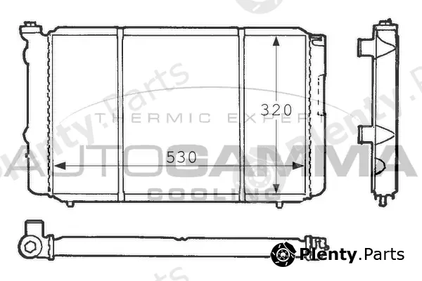 Autogamma 100862 — Radiator, engine cooling