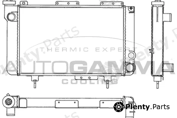 Autogamma 100820 — Radiator, engine cooling