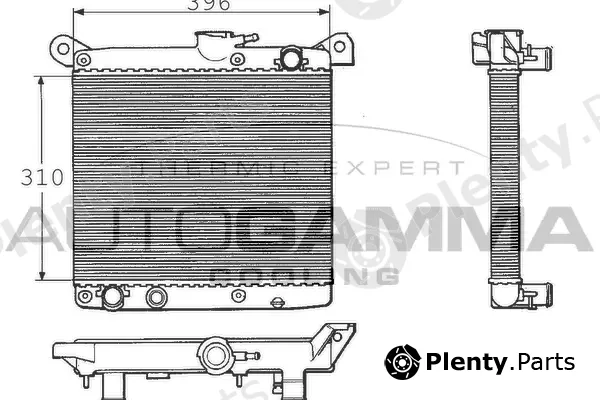 Autogamma 100249 — Radiator, engine cooling