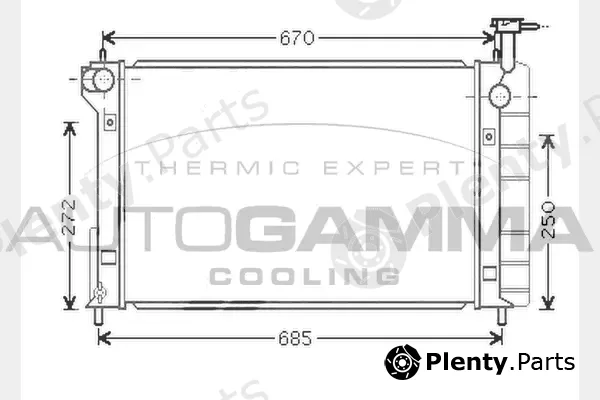 Autogamma 104416 — Radiator, engine cooling