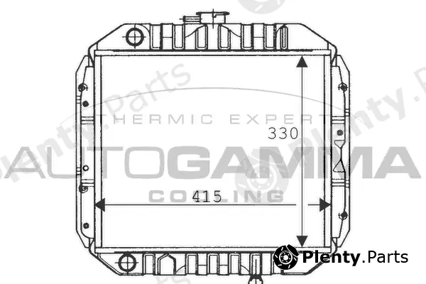 Autogamma 100615 — Radiator, engine cooling