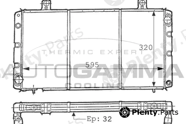 Autogamma 100934 — Radiator, engine cooling