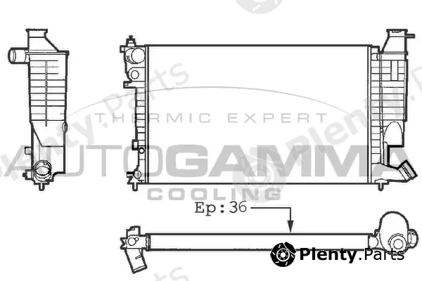 Autogamma 101437 — Radiator, engine cooling