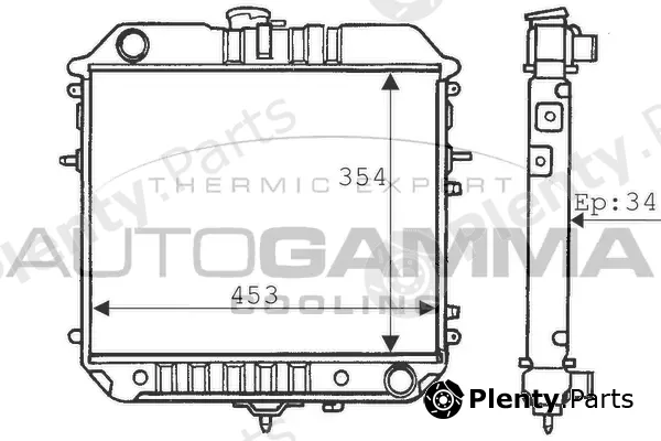 Autogamma 100717 — Radiator, engine cooling