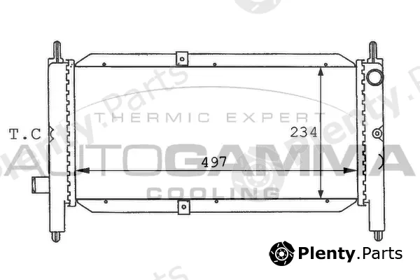 Autogamma 100920 — Radiator, engine cooling