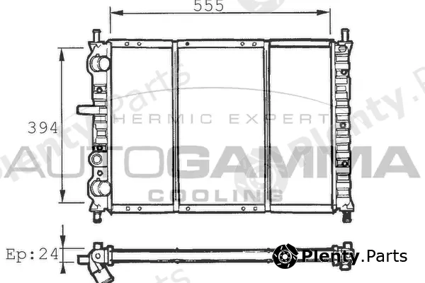 Autogamma 100262 — Radiator, engine cooling