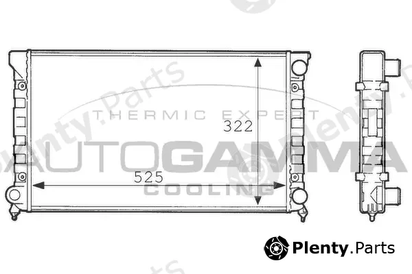 Autogamma 101071 — Radiator, engine cooling