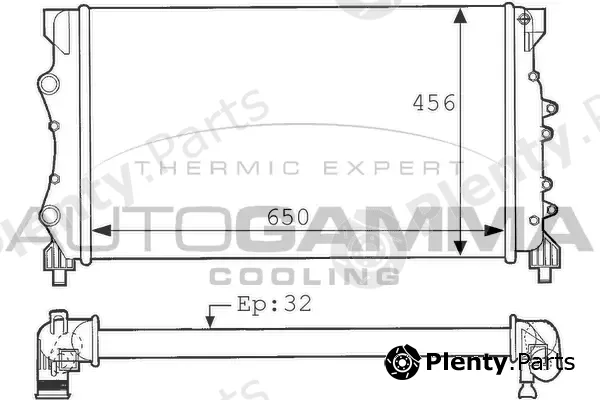 Autogamma 101243 — Radiator, engine cooling