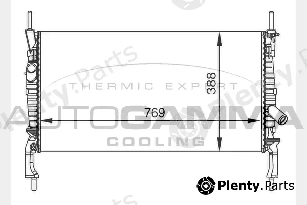 Autogamma 104643 — Radiator, engine cooling
