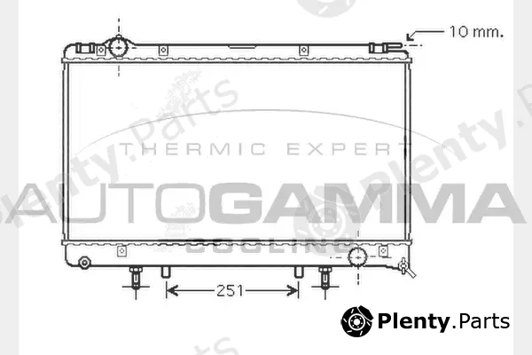 Autogamma 104282 — Radiator, engine cooling