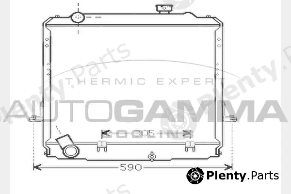 Autogamma 104380 — Radiator, engine cooling