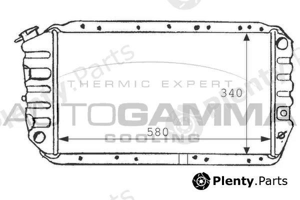 Autogamma 100970 — Radiator, engine cooling