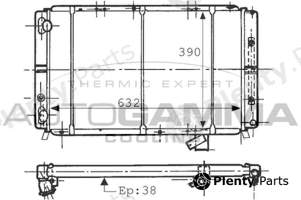Autogamma 100812 — Radiator, engine cooling
