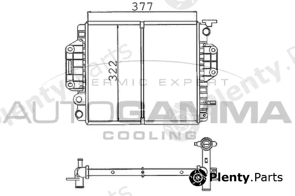 Autogamma 100243 — Radiator, engine cooling