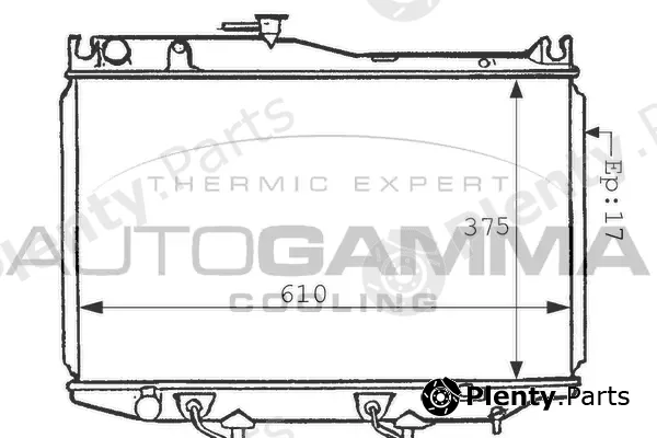 Autogamma 101004 — Radiator, engine cooling