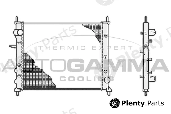 Autogamma 102866 — Radiator, engine cooling